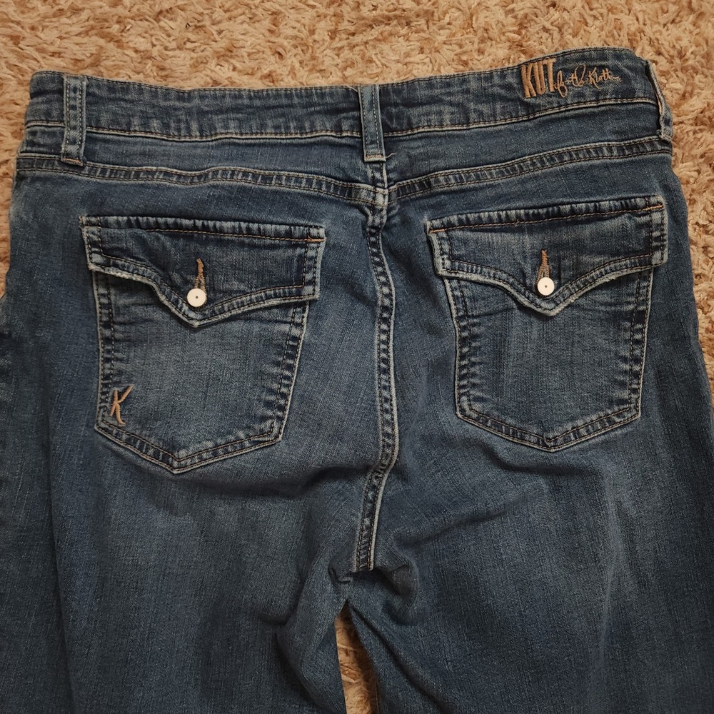 Kut from the Kloth Katy Boyfriend Jeans Womens 10 Blue Medium Wash Straight Leg - Picture 10 of 10